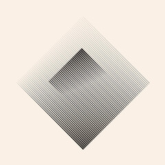 Art lines design element. Striped rhombus as logo or icon.