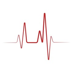 Heartbeat or pulse line icon. Wellness concept. Healthy person. Vector illustration.