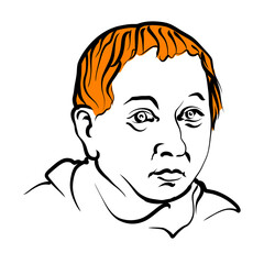 Bonaventura Francesco Cavalieri vector drawing with surface for hair