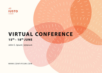 Pink abstract horizontal art template. Suitable for social media posts, email, mobile apps, banners design and web, internet ads. Vector fashion background. 