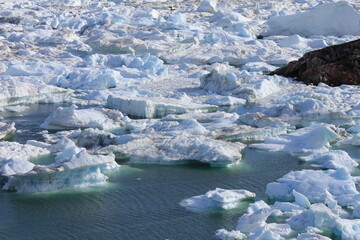 Coastal scenery with ice fields (horizontal), Ilulissat, Greenland