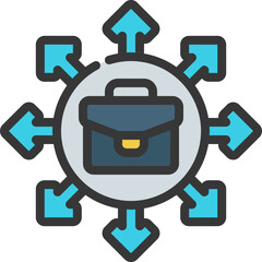 Outsourcing Work Icon
