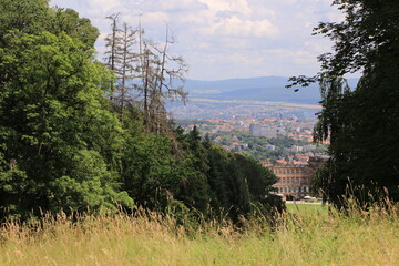 Blick auf den Bergpark Wilhelmshöhe in der Nähe der Stadt Kassel	