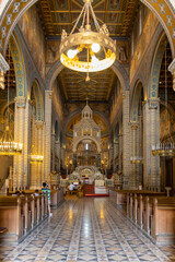 Fototapeta na wymiar interior of Pecs Cathedral, Baranya County, Hungary