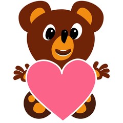 Teddy bear cute print. Cute teddy bear illustration for baby t-shirt, baby clothes, invitation, baby design.