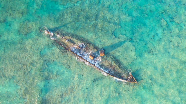 Beautiful Midura ship wreck in Exmouth, Western Australia