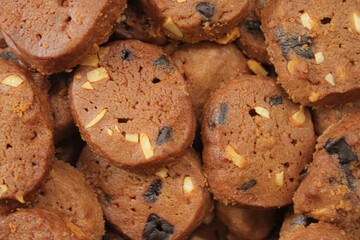 nut chocolate dry bread snacks