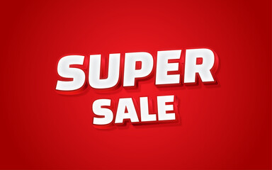 Super sale 3d editable text style effect design