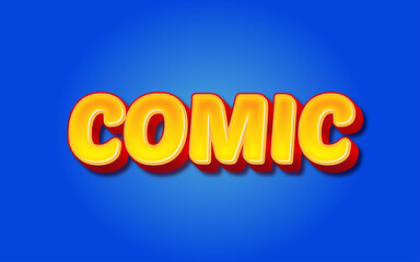 Comic 3d text effect template premium style