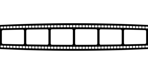 Vector blank film strip illustration.