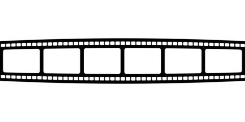 Vector blank film strip illustration.