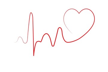 Heartbite line. Pulse cardio symbol. Healty and medical concept. Vector illustration.