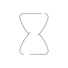 Linear icon of hourglass. Time concept. Vector illustration.