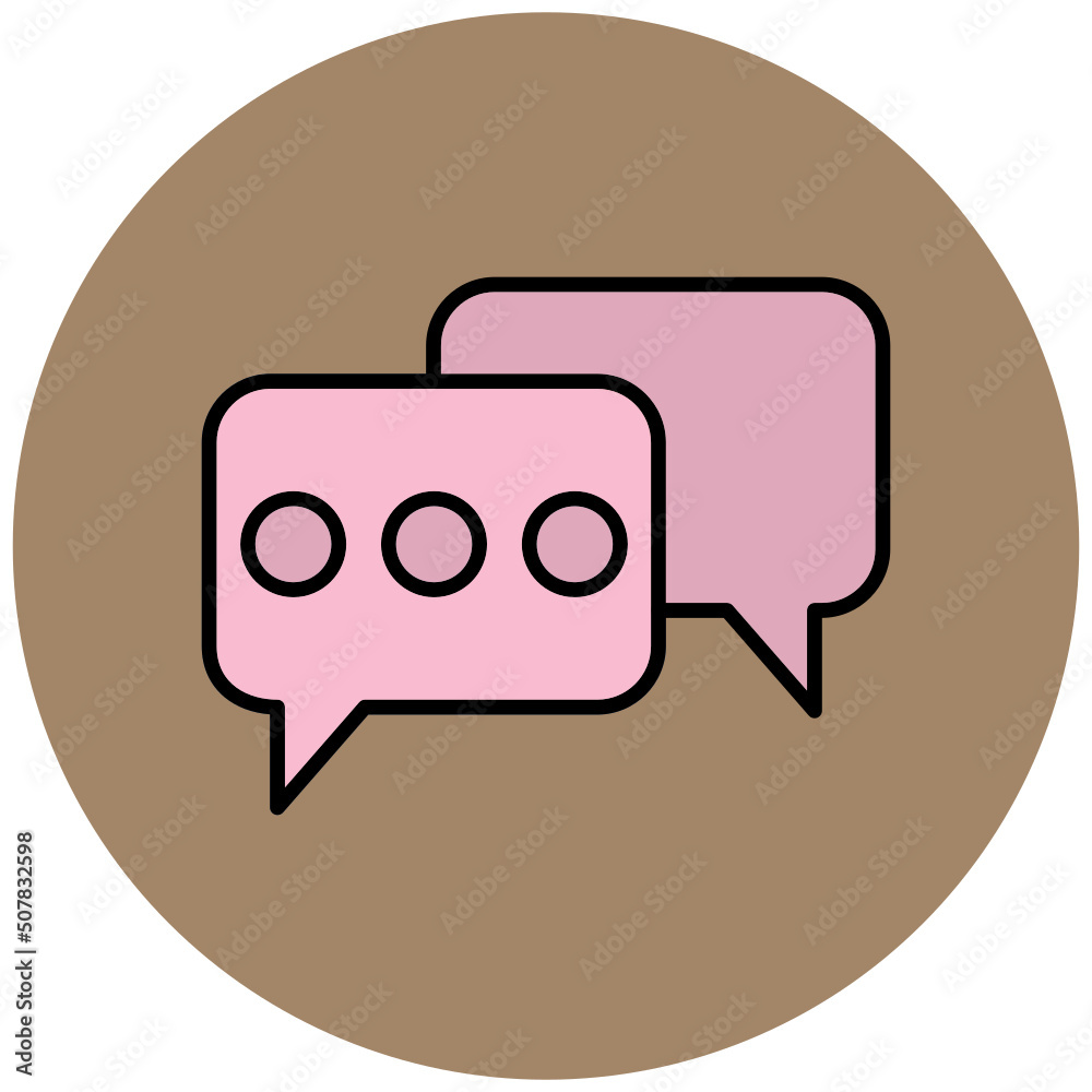 Wall mural chat icon