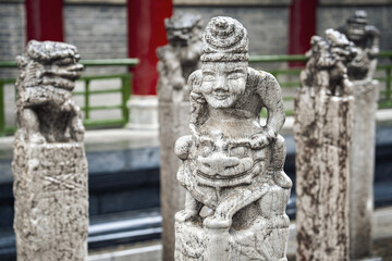 Chinese sculpture. China. Chinese art in street performance.