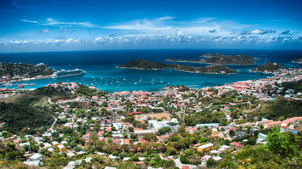 Wonderful coastal colors of Saint Thomas - Seascape of US Virgin Islands