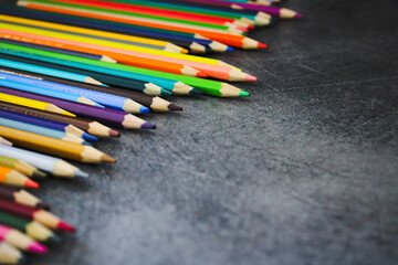 pencils on a table