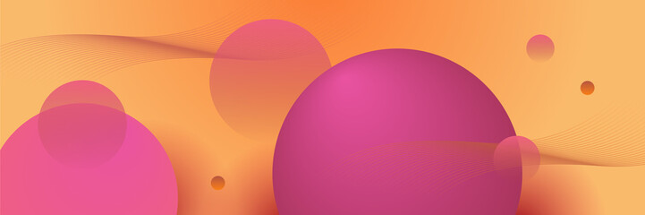 Orange abstract banner background