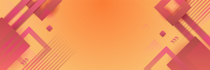 Orange abstract banner background