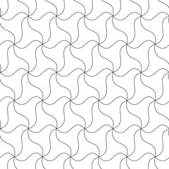 Contour abstract 3d geometrical seamless pattern with transparent background.  lacer cut line art