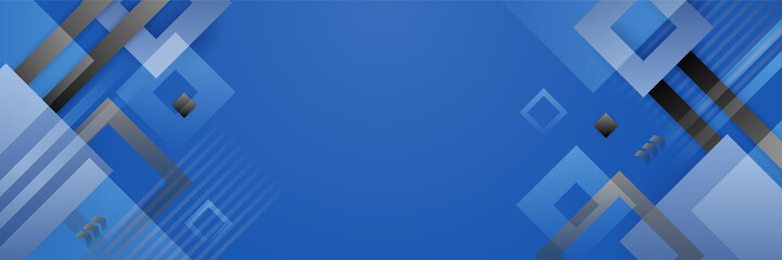 Fototapeta premium Blue and black abstract banner background