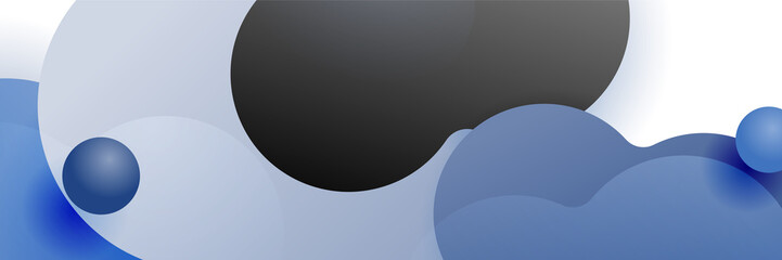 Blue and black abstract banner background