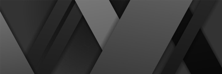 Black abstract banner background