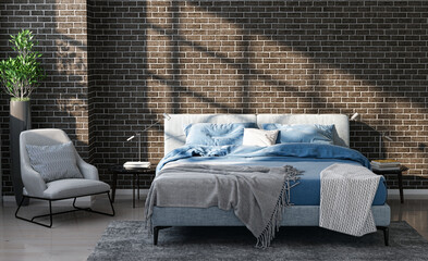 Illustration 3D rendering large luxury modern bright interiors Living room mockup computer digitally generated image