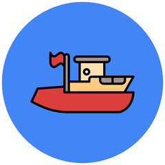 Rescue Boat Icon