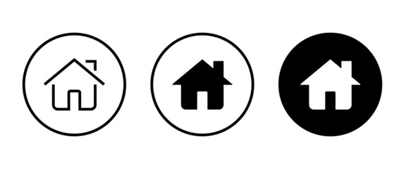 House icon. home icons button, vector, sign, symbol, logo, illustration, editable stroke, flat design style isolated on white