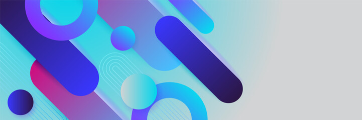 Vibrant vivid abstract banner background