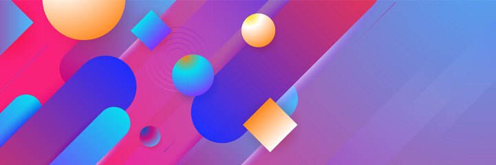 Vibrant vivid abstract banner background