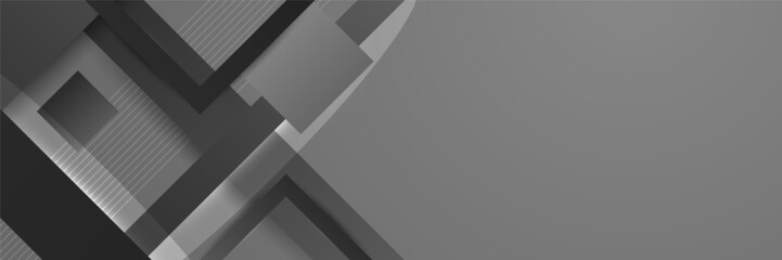 Black abstract banner background