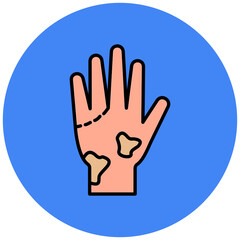 Obraz premium Loss Of Color In Fingers Icon