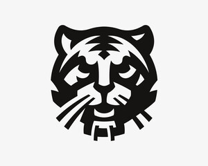 Tiger modern  logo. Big cat emblem design editable for your business. Vector illustration.