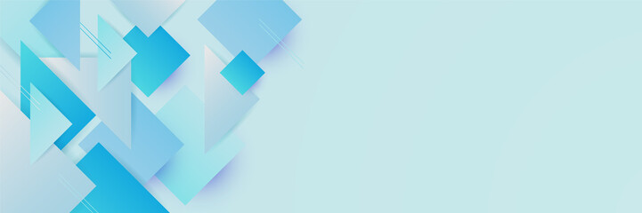 Fototapeta premium Light blue abstract banner background