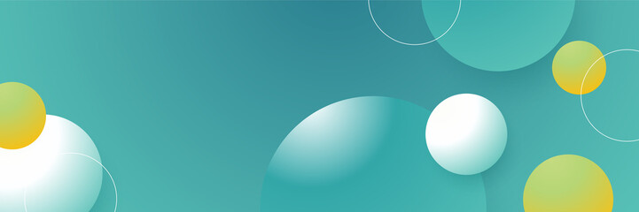 Green and yellow abstract banner background