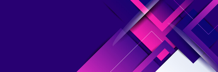 Dark purple and pink abstract banner background
