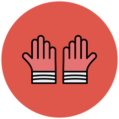 Obraz premium Fire Fighter Glove Icon