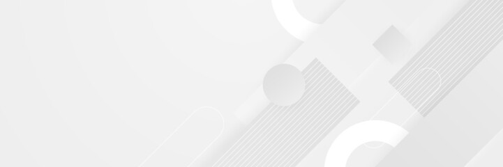 White abstract banner background