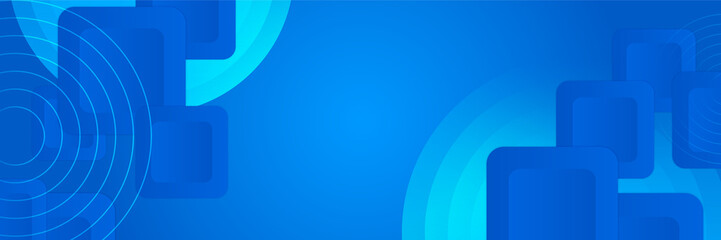 Blue abstract banner background