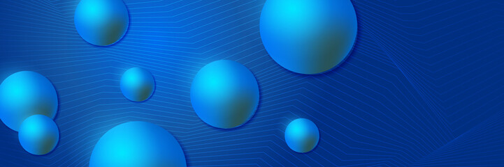 Blue abstract banner background