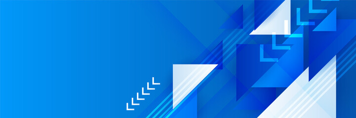 Blue abstract banner background