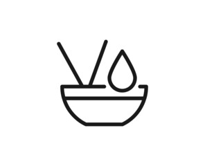 Beauty line icon on white background