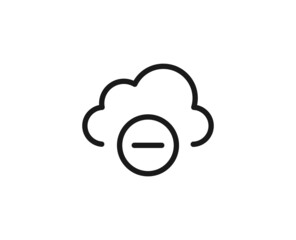 Cloud line icon on white background