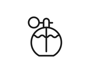 Black line icon on white background