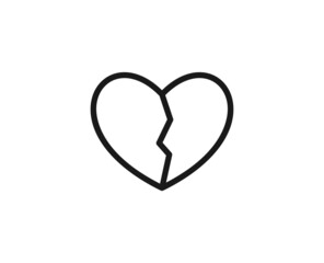 Heart line icon. Vector symbol in trendy flat style on white background. Love sing for design.