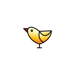 bird logo drink illustration love design vector template