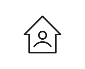 Constraction line icon on white background