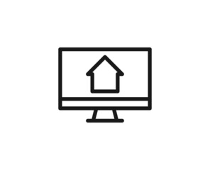 Constraction line icon on white background